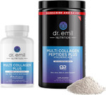 Dr. Emil Nutrition Complete Multi Collagen Bundle - Double The Collagen & Double The Hair, Skin & Nails Benefits - Collagen Peptide Pills & Collagen Powder Bundle (15 Servings)