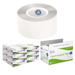 Dynarex Cloth Surgical Tape, Durable, Soft-Smooth Silky Fabric, Latex-Free, Self-Sticking Tape, Secure Adhesion, White, 1 X 10 Yds., 1 Case - 12 Boxes Of 12 Rolls Of Tape