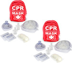 Ever Ready First Aid Adult And Infant Cpr Mask Combo Kit With 2 Valves With Pair Of Nitrile Gloves & 2 Alcohol Prep Pads - Red - 2 Pack Ever Ready First Aid Adult And Infant Cpr Mask Combo Kit With 2 Valves With Pair Of Nitrile Gloves & 2 Alcohol Prep Pads - Red - 2 Pack