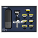 Gillette Proglide Shield Premium Edition Razors For Men, 1 Gillette Razor, 8 Proshield Razor Blade Refills, 1 Travel Case Gillette Proglide Shield Premium Edition Razors For Men, 1 Gillette Razor, 8 Proshield Razor Blade Refills, 1 Travel Case