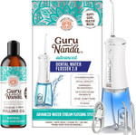Gurunanda Coconut & Peppermint Oil Pulling (8 Fl Oz)-100% Pure Blend Of Coconut With Essential Oils & Advanced Dental Water Flosser 2.0 - Cordless & Portable Gurunanda Coconut & Peppermint Oil Pulling (8 Fl Oz)-100% Pure Blend Of Coconut With Essential Oils & Advanced Dental Water Flosser 2.0 - Cordless & Portable