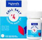 Hyland'S No. 4 Cell Salt Ferrum Phos 6X Tablets, Decongestant And Sinus Relief, Inflammation Supplement, Natural Relief Of Cold And Fever Symptoms, Quick Dissolving Tablets, 100 Count