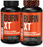Jacked Factory Burn-Xt Clinically Studied Fat Burner & Weight Loss Supplement - Appetite Suppressant & Energy Booster - With Acetyl L-Carnitine, Green Tea Extract And More - 180 Natural Diet Pills