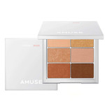 Amuse Eye Vegan Sheer Palette 6 Colors Eyeshadow Matt Shimmery Sheer Glitter Shades K-Beauty Natural Makeup 01 Sheer Nude01 Sheer Nude