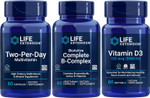 Life Extension Two-Per-Day Multivitamin, 60 Capsules | Bioactive Complete B-Complex, 60 Capsules | Vitamin D3 125 Mcg (5000 Iu), 60 Softgels | Bone & Immune Health, Energy And Metabolism Support