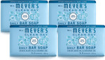 Mrs. Meyer'S Clean Day Bar Soap, Use As Body Wash Or Hand Soap, Made With Essential Oils, Rain Water, 5.3 Oz, 4 Bars Mrs. Meyer'S Clean Day Bar Soap, Use As Body Wash Or Hand Soap, Made With Essential Oils, Rain Water, 5.3 Oz, 4 Bars
