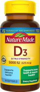 Nature Made Extra Strength Vitamin D3 5000 Iu (125 Mcg), Dietary Supplement For Bone, Teeth, Muscle And Immune Health Support, 360 Softgels, 360 Day Supply Nature Made Extra Strength Vitamin D3 5000 Iu (125 Mcg), Dietary Supplement For Bone, Teeth, Muscle And Immune Health Support, 360 Softgels, 360 Day Supply