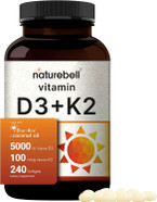 Naturebell Magnesium Glycinate Capsules 500Mg & Vitamin D3 5,000Iu With K2 Mk-7 100Mcg Softgels Bundle Pack | Chelated & Purified Mineral | Bioavailable Virgin Coconut Oil Softgels Naturebell Magnesium Glycinate Capsules 500Mg & Vitamin D3 5,000Iu With K2 Mk-7 100Mcg Softgels Bundle Pack | Chelated & Purified Mineral | Bioavailable Virgin Coconut Oil Softgels
