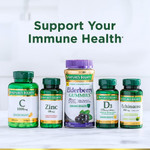 Nature'S Bounty Elderberry Gummies, Dietary Supplement, Supports Immune Health, Contains Vitamin A, C, D, E And Zinc, 100 Mg, 120 Gummies Nature'S Bounty Elderberry Gummies, Dietary Supplement, Supports Immune Health, Contains Vitamin A, C, D, E And Zinc, 100 Mg, 120 Gummies