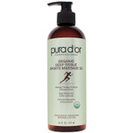 Pura D'Or 16 Oz Organic Deep Tissue Sports Massage Oil For Toned Sore Muscles - Jojoba Oil, Sunflower Oil, Almond Oil, Grapefruit Oil & Eucalyptus Oil - Alleviate Muscle Soreness