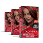 Revlon Colorsilk Beautiful Color Permanent Hair Color, Long-Lasting High-Definition Color, Shine & Silky Softness With 100% Gray Coverage, Ammonia Free, 31 Dark Auburn, 3 Pack Revlon Colorsilk Beautiful Color Permanent Hair Color, Long-Lasting High-Definition Color, Shine & Silky Softness With 100% Gray Coverage, Ammonia Free, 31 Dark Auburn, 3 Pack