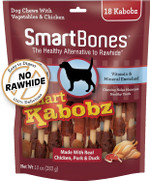 Smartbones Smart Kabobz, Treat Your Dog To A Rawhide-Free Chew Made With Real Chicken, Pork And Duck, 18 Count Smartbones Smart Kabobz, Treat Your Dog To A Rawhide-Free Chew Made With Real Chicken, Pork And Duck, 18 Count