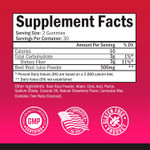 Sugar Free Beet Root Gummies - Nitric Oxide Beet Chews Infused With Coconut Oil For Highest Absorption - Supports Energy & Whole Body Health - Delicious Strawberry Flavor - 60 Count (30 Day Supply)