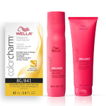 Wella Professionals Invigo Brilliance Color Protection Shampoo & Conditioner, For Fine Hair + Wella Colorcharm Permanent Liquid Hair Color For Gray Coverage, 8G Light Gold Blonde Wella Professionals Invigo Brilliance Color Protection Shampoo & Conditioner, For Fine Hair + Wella Colorcharm Permanent Liquid Hair Color For Gray Coverage, 8G Light Gold Blonde