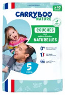 Carryboo Nature Couches Naturelles 40 Couches Size 5 (12-25 Kg)