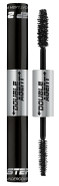 Palladio Double Agent Lash Extender Undercover Fiber Booster Mascara, dual lash system, increase eyelash length and volume, boost lashes for a bold dramatic look, voluminous makeup mascara, Jet Black