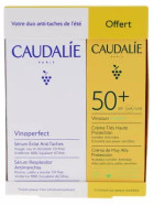 Caudalie Vinoperfect Brightening Dark-Spot Serum 30 Ml + Vinosun Protect Cream Spf50+ 25 Ml Free Caudalie Vinoperfect Brightening Dark-Spot Serum 30 Ml + Vinosun Protect Cream Spf50+ 25 Ml Free