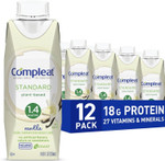 Compleat Standard 1.4 Plant-Based Vanilla Nutrition Shake - 18G Protein, 29 Vitamins & Minerals - Vegan Tube Feeding Formula - 8.45 Fl Oz (Pack Of 12) Compleat Standard 1.4 Plant-Based Vanilla Nutrition Shake - 18G Protein, 29 Vitamins & Minerals - Vegan Tube Feeding Formula - 8.45 Fl Oz (Pack Of 12)