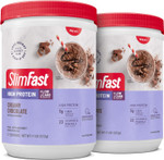 Slimfast High Protein Meal Replacement Shake Powder, 12 Servings (Pack Of 2), Advanced Nutrition Smoothie Mix, Digestive Support, Gluten Free, Creamy Chocolate, 20G Of Protein (Packaging May Vary)