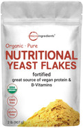 Micro Ingredients Organic Fortified Nutritional Yeast Flakes, 2Lb (32Oz) | Rich In Vegan Protein, B Vitamins, & Beta-Glucans | Keto Friendly, Dairy Free Cheese Substitute, Non-Gmo, Gluten Free Micro Ingredients Organic Fortified Nutritional Yeast Flakes, 2Lb (32Oz) | Rich In Vegan Protein, B Vitamins, & Beta-Glucans | Keto Friendly, Dairy Free Cheese Substitute, Non-Gmo, Gluten Free