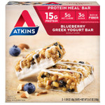 Atkins Blueberry Greek Yogurt Protein Meal Bar, High Fiber, 15G Protein, 3G Sugar, 5G Net Carbs, Meal Replacement, Keto Friendly, 5 Count