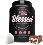 Blessed Vegan Protein Powder - Plant Based Protein Powder Meal Replacement Protein Shake, 23G Of Pea Protein Powder, Dairy Free, Gluten Free, Soy Free, No Sugar Added, 30 Servings (Rocky Road)
