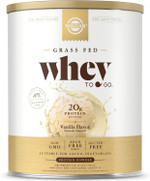 Solgar Grass Fed Whey To Go Protein Powder Vanilla, 2 Lb - 20G Of Grass-Fed Protein From New Zealand Cows - Great Tasting & Mixes Easily - Supports Strength & Recovery -, 36 Servings