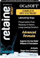 Ocusoft Retaine Mgd Ophthalmic Emulsion - Complete Dry Eye Relief - Soothes Red & Irritated Eyes - 30 Count Preservative-Free Single-Use Containers - 0.01 Fl Oz
