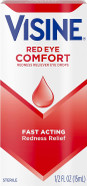 Visine Red Eye Comfort Redness Relief Eye Drops To Help Relieve Red Eyes Due To Minor Eye Irritations Fast, Tetrahydrozoline Hcl, 0.5 Fl. Oz Visine Red Eye Comfort Redness Relief Eye Drops To Help Relieve Red Eyes Due To Minor Eye Irritations Fast, Tetrahydrozoline Hcl, 0.5 Fl. Oz