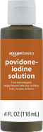 Amazon Basics First Aid Antiseptic, 10% Povidone Iodine Solution , Unflavored, 4 Fluid Ounces, 1-Pack (Previously Solimo) Amazon Basics First Aid Antiseptic, 10% Povidone Iodine Solution , Unflavored, 4 Fluid Ounces, 1-Pack (Previously Solimo)