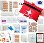 Small Emergency First Aid Kit Including 166 Pieces Of Supplies To Clean, Treat, And Protect Minor Injuries For Outdoors, Camping, Auto, Home, And Workplace Small Emergency First Aid Kit Including 166 Pieces Of Supplies To Clean, Treat, And Protect Minor Injuries For Outdoors, Camping, Auto, Home, And Workplace