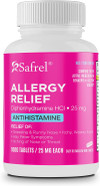 Safrel Allergy Relief Medication Diphenhydramine Hcl Caplets 25 Mg (1000 Count), Antihistamine Relieves Sneezing, Runny Nose, Hay Fever, Itchy Eyes And Throat, Seasonal Indoor & Outdoor Allergy Pills Safrel Allergy Relief Medication Diphenhydramine Hcl Caplets 25 Mg (1000 Count), Antihistamine Relieves Sneezing, Runny Nose, Hay Fever, Itchy Eyes And Throat, Seasonal Indoor & Outdoor Allergy Pills