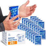 25 Packs Instant Ice Cold Pack (6 X 4.5) - Disposable Instant Ice Packs For Injuries | Cold Compress Ice Pack For Pain Relief, Swelling, First Aid, Toothache, Athletes & Outdoor Activities 25 Packs Instant Ice Cold Pack (6 X 4.5) - Disposable Instant Ice Packs For Injuries | Cold Compress Ice Pack For Pain Relief, Swelling, First Aid, Toothache, Athletes & Outdoor Activities