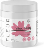 Fleur Vitex Capsules, Vitex Chasteberry For Hormone Balance For Women, Pcos Supplement Helps Maintain Progesterone Level For Menstrual Cycle Support, Fertility & Pms Support, 500Mg, 60Ct