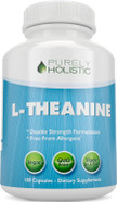 Purely Holistic L-Theanine 200Mg (Double-Strength), 180 Vegan Capsules, 6 Month Supply, Non Gmo & Gluten Free Ltheanine Vitamins Purely Holistic L-Theanine 200Mg (Double-Strength), 180 Vegan Capsules, 6 Month Supply, Non Gmo & Gluten Free Ltheanine Vitamins