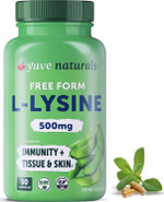 Yuve L-Lysine 500 Mg Essential Amino Acid - Immune, Cold Sores & Collagen Synthesis Support - Maintain Healthy Arginine Levels & Optimal Calcium Absorption - Vegan, Gelatin-Free, Non-Gmo - 50 Capsules Yuve L-Lysine 500 Mg Essential Amino Acid - Immune, Cold Sores & Collagen Synthesis Support - Maintain Healthy Arginine Levels & Optimal Calcium Absorption - Vegan, Gelatin-Free, Non-Gmo - 50 Capsules
