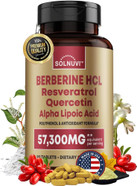 Premium Berberine Supplement With Resveratrol Quercetin Alpha Lipoic Acid - 50:1 Berberine Hcl Complex 1950Mg Potent Antioxidants, Polyphenols, Vitality Boost - 90 Vegan Tablets, Non-Gmo, Gluten-Free Premium Berberine Supplement With Resveratrol Quercetin Alpha Lipoic Acid - 50:1 Berberine Hcl Complex 1950Mg Potent Antioxidants, Polyphenols, Vitality Boost - 90 Vegan Tablets, Non-Gmo, Gluten-Free