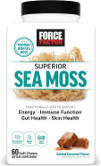 Force Factor Superior Sea Moss, Premium Irish Sea Moss To Support Energy, Immunity, Gut Health, & Skin Health, Non-Gmo, Gluten Free, Salted Caramel Flavor, 60 Soft Chews Force Factor Superior Sea Moss, Premium Irish Sea Moss To Support Energy, Immunity, Gut Health, & Skin Health, Non-Gmo, Gluten Free, Salted Caramel Flavor, 60 Soft Chews