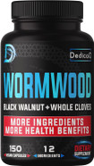 Premium Wormwood Extract Capsules 8050Mg 5 Month Supply For Digestive, Immune & Optimal Health Support - 12 Herbs Blended With Black Walnut Leaves, Ginger, Turmeric & More - 150 Counts