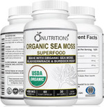 O Nutritions Organic Sea Moss Superfood Made Usa Certified Organic With Irish Sea Moss, Burdock Root, And Bladderwrack -Seamoss Raw Alkaline Supplement O Nutritions Organic Sea Moss Superfood Made Usa Certified Organic With Irish Sea Moss, Burdock Root, And Bladderwrack -Seamoss Raw Alkaline Supplement