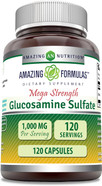 Amazing Formulas Glucosamine Sulfate 1000 Mg Capsules Supplement | Non-Gmo | Gluten Free | Made In Usa (Unflavored) Amazing Formulas Glucosamine Sulfate 1000 Mg Capsules Supplement | Non-Gmo | Gluten Free | Made In Usa (Unflavored)
