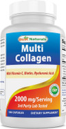 Best Naturals Multi Collagen Pills 2000Mg For Women & Men - Hydrolyzed Collagen Peptides Capsules For Hair Skin And Nails With Types I Ii Iii V X, Biotin, Hyaluronic Acid & Vitamin C