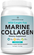 Amandean Premium Anti-Aging Marine Collagen Peptides Powder. 500G Wild-Caught Hydrolyzed Fish Collagen Supplement. Type 1 & 3 Collagen Protein. 18 Amino Acids For Skin, Hair, Nails