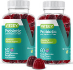 Probiotic Gummies With Prebiotic Fiber, Extra Strength 2 Billion Cfus - Prebiotics And Probiotics For Immune & Digestive Support - Vegan, Gelatin Free, Gmo Free - Tasty Chewable Berry Flavored Gummy Probiotic Gummies With Prebiotic Fiber, Extra Strength 2 Billion Cfus - Prebiotics And Probiotics For Immune & Digestive Support - Vegan, Gelatin Free, Gmo Free - Tasty Chewable Berry Flavored Gummy