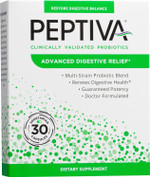 Peptiva Advanced 50 Billion Cfu Probiotic - Digestive Relief - Clinically Validated, Premium Probiotic, 30Ct