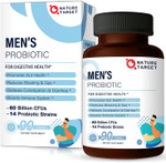 Nature Target Probiotics For Men With Men Care Supplement, Prebiotics & Probiotic For Men'S Digestive And Immune Health,60 Billion Cfus & 14 Strains Shelf Stable, Gluten & Soy Free (90 Tablets)