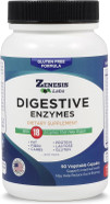 Zenesis Labs Digestive Enzymes - With Amylase, Bromelain, Protease, Lipase, & 14 Other Enzymes - 90 Capsules Zenesis Labs Digestive Enzymes - With Amylase, Bromelain, Protease, Lipase, & 14 Other Enzymes - 90 Capsules