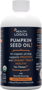 Health Logics Pumpkin Seed Oil 12Oz Organic Cold Pressed | Vegetarian, Non-Gmo, Gluten Free | Safe For Cooking | Supports Prostate Health