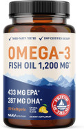 Triple Strength Omega 3 Fish Oil 1200 Mg | Epa & Dha | Wild Caught, Sustainably Sourced Omega-3 Fatty Acids | Premium Burpless Fish Oil Supplements | Non-Gmo, Third-Party Tested | 30 Softgels Triple Strength Omega 3 Fish Oil 1200 Mg | Epa & Dha | Wild Caught, Sustainably Sourced Omega-3 Fatty Acids | Premium Burpless Fish Oil Supplements | Non-Gmo, Third-Party Tested | 30 Softgels