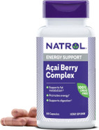 Natrol Acai Berry, Dietary Supplement, Antioxidant Protection & Defense, The Ultimate Super Fruit, 1,000 Mg Veggie Capsules, 60 Count